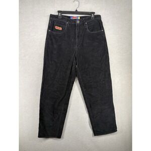 Empyre Relaxed Fit Corduroy Pants Men's 32 x 28 Black Straight Leg Skater Rave